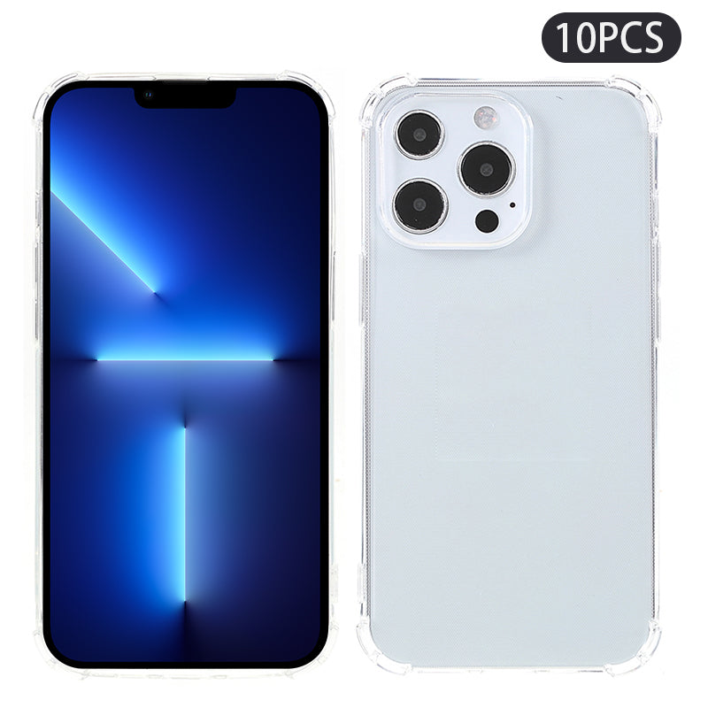 10Pcs TPU Case for iPhone 13 Pro 6.1 inch 1.5mm Watermark-free Clear Phone Cover Corner Protection Shell 10Pcs TPU Case for iPhone 13 Pro 6.1 inch 1.5mm Watermark-free Clear Phone Cover Corner Protection Shell